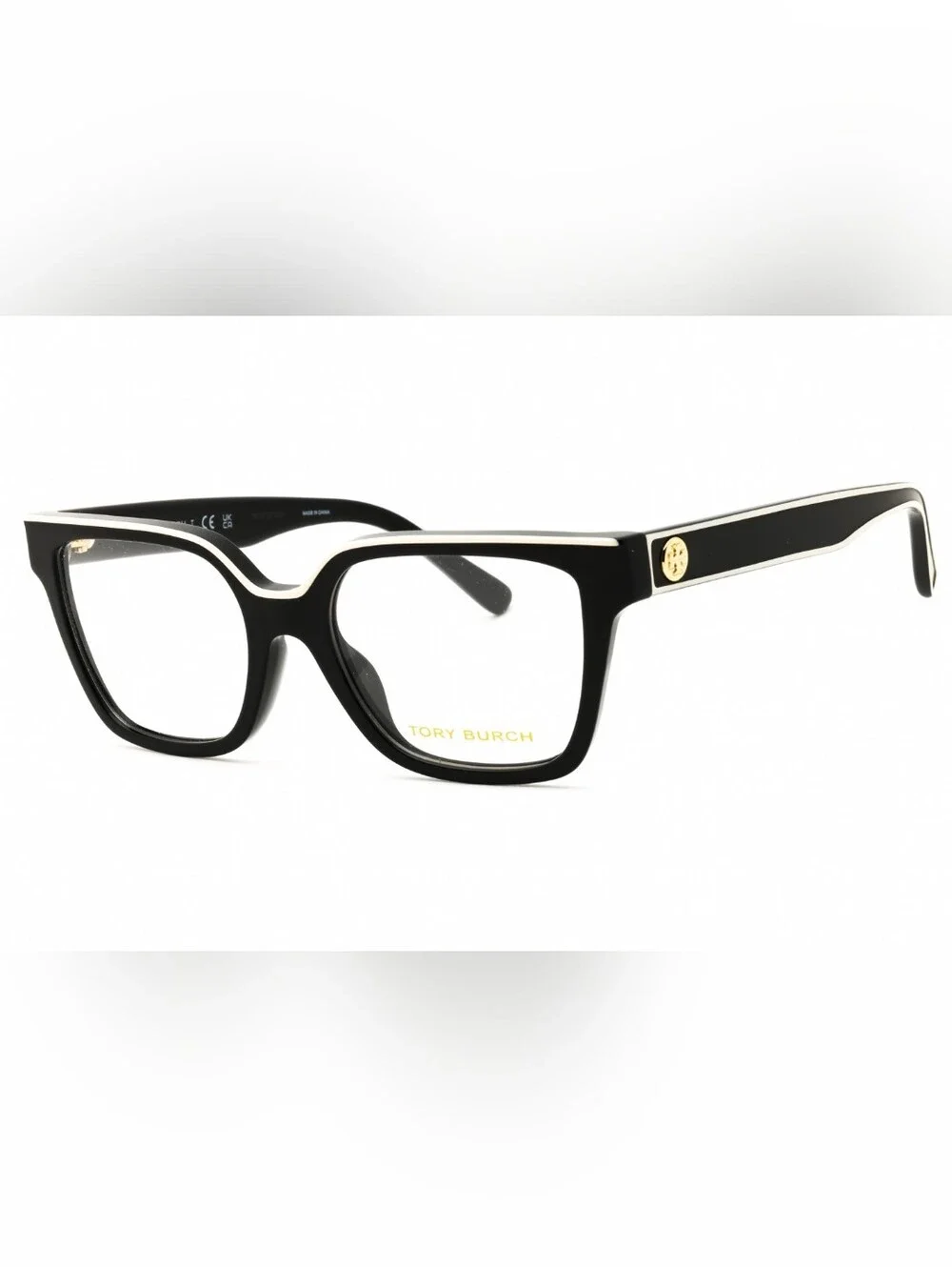 Tory Burch 0TY2148U, BLACK/IVORY/Clear Lens, Woman's Eyewear Frame,Size52X18X145